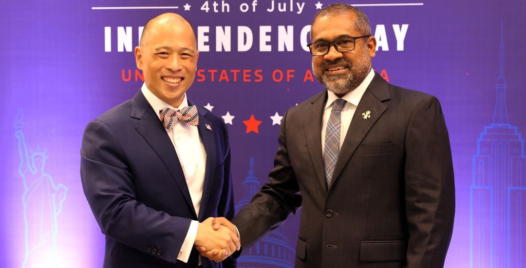 Foreign Minister Dr. Khaleel attends as Chief Guest to the reception held to commemorate the 249th Anniversary of Independence of the United States of America