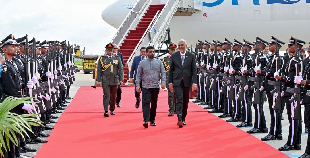 President of Sri Lanka arrives in the Maldives on a state visit