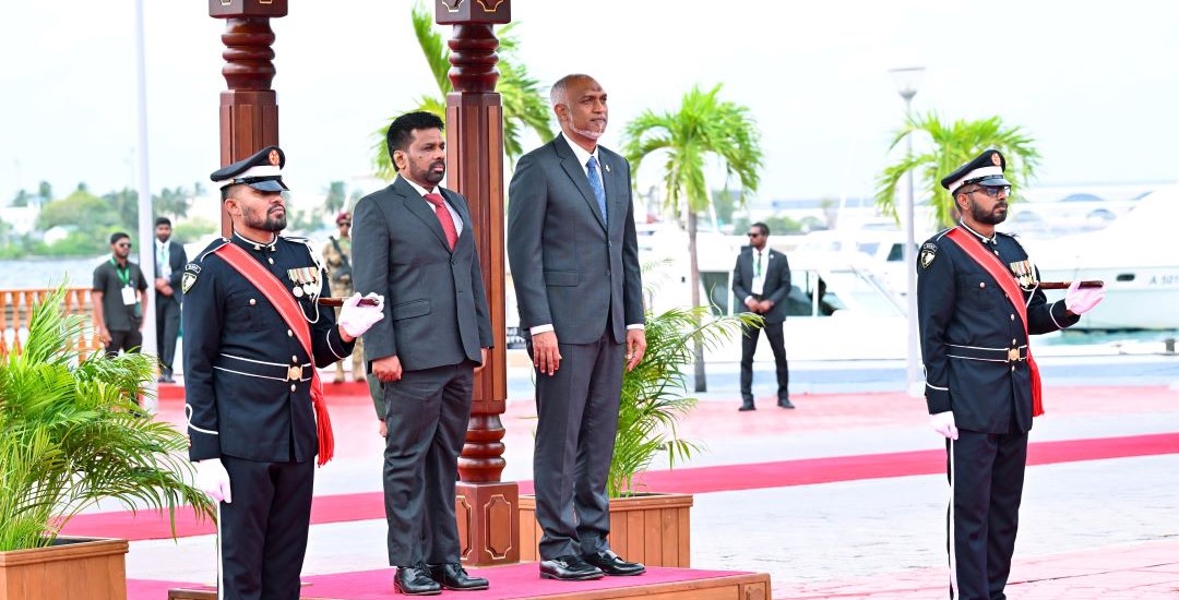 President Disanayaka accorded ceremonial welcome in the Maldives