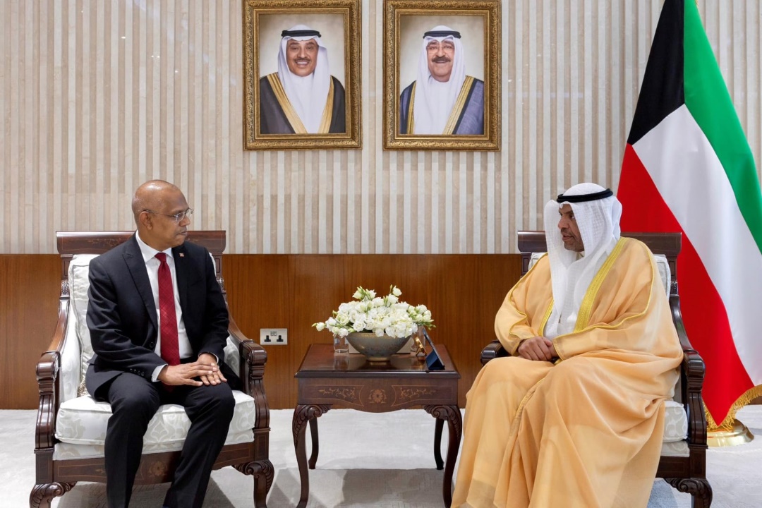 Non-Resident Ambassador of Maldives to Kuwait Ahmed Sareer, presents his Letters of Credence to the Minister of Foreign Affairs of the State of Kuwait